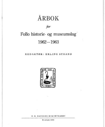 Follominne 1962 – 63 / Årbok for Follo historie- og museumslag